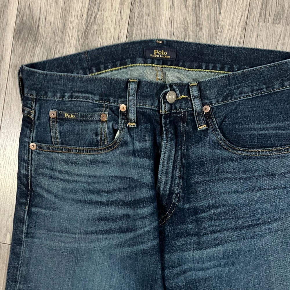 Polo Ralph Lauren Jeans Mens Varick Slim Straight Blue Denim Pants 28-30x30. - Picture 2 of 6